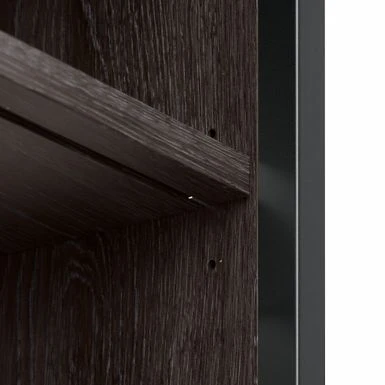 Atria Small Nightstand With Drawer And Shelves By Bush Furniture - Platinum Gray 13 Atria Small Nightstand With Drawer And Shelves By Bush Furniture - Platinum Gray - Image 11