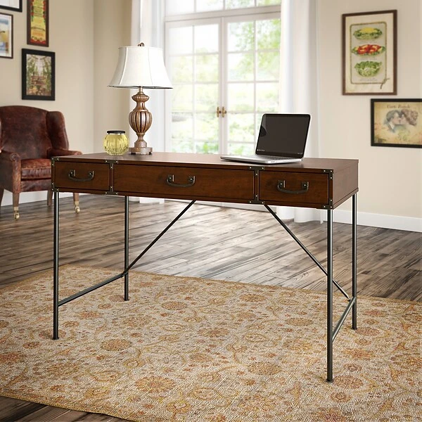 Kathy Ireland® Home By Bush Furniture Ironworks 48W Writing Desk, Coastal Cherry (KI50201-03) 3 Kathy Ireland® Home By Bush Furniture Ironworks 48W Writing Desk, Coastal Cherry (KI50201-03)