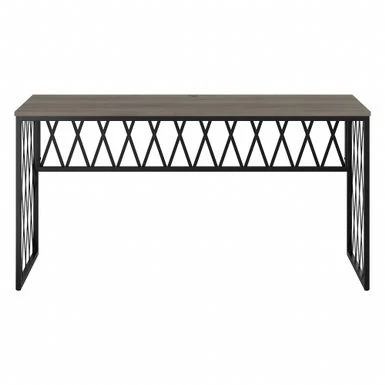 City Park 60W Industrial Writing Desk By Kathy Ireland Home - Dark Gray Hickory 8 City Park 60W Industrial Writing Desk By Kathy Ireland Home - Dark Gray Hickory - Image 6