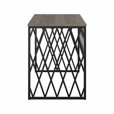 City Park 60W Industrial Writing Desk By Kathy Ireland Home - Dark Gray Hickory 9 City Park 60W Industrial Writing Desk By Kathy Ireland Home - Dark Gray Hickory - Image 7