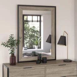 Atria Bedroom Mirror By Bush Furniture - Charcoal Gray -Kathy Ireland 139b7b8e 058d 4c3a adea 9de1d5f55116