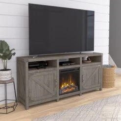 Cottage Grove 65W Electric Fireplace TV Stand By Bush Furniture - Reclaimed Pine -Kathy Ireland 13c0280c 3f77 48f7 9f3c 15918f3aa080
