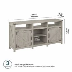 Cottage Grove 65W Farmhouse TV Stand For 75 Inch TV By Bush Furniture - Restored Gray -Kathy Ireland 18f9b90f cba3 4c42 a240 5a611bfe34f7