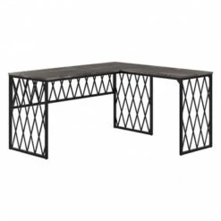 City Park 60W Industrial L Shaped Desk By Kathy Ireland Home - Driftwood Gray -Kathy Ireland 1ce28b8f 2eae 4e76 afbb 5fbd4faaecb1