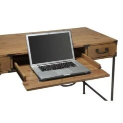 Ironworks 48W Writing Desk From Kathy Ireland Home By Bush Furniture - Vintage Golden Pine -Kathy Ireland 22511152 9b00 473d 9deb 81da674561c8