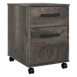 City Park 2 Drawer Mobile File Cabinet By Kathy Ireland Home - Dark Gray Hickory -Kathy Ireland 23f054a6 3c53 4db2 a6e4 2f1e3a62ac11