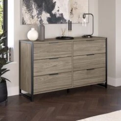 Atria 6 Drawer Dresser By Bush Furniture - Platinum Gray -Kathy Ireland 255dd37b 3df7 4fbe 9fae 83331960055f