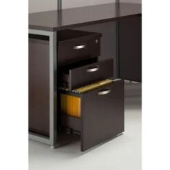 Easy Office 3 Drawer Mobile File Cabinet By Bush Business Furniture - Brown -Kathy Ireland 2b658643 6965 4c95 9d82 e75e4a6d1271