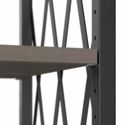 City Park Industrial 5 Shelf Bookcase By Kathy Ireland Home - Dark Gray Hickory -Kathy Ireland 2cfeba56 bbbb 4afa 917b 369f2f7b5276