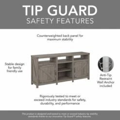 Cottage Grove 65W Farmhouse TV Stand For 75 Inch TV By Bush Furniture - Restored Gray -Kathy Ireland 35093978 1570 4ea6 918f ab07ffb4da9a