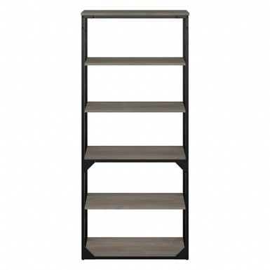 City Park Industrial 5 Shelf Bookcase By Kathy Ireland Home - Driftwood Gray 7 City Park Industrial 5 Shelf Bookcase By Kathy Ireland Home - Driftwood Gray - Image 6