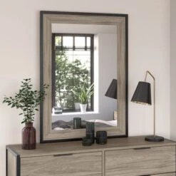 Atria Bedroom Mirror By Bush Furniture - Modern Hickory