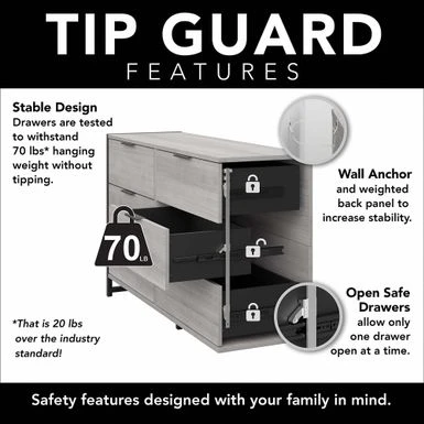 Atria 5-piece Bedroom Set With Full/Queen Headboard By Bush Furniture - Charcoal Gray 5 Atria 5-piece Bedroom Set With Full/Queen Headboard By Bush Furniture - Charcoal Gray - Image 3