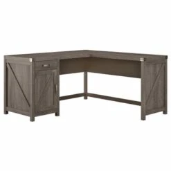 Cottage Grove 60W L Shaped Desk With Storage By Bush Furniture - Reclaimed Pine -Kathy Ireland 3cfc214f 56ff 463c 9979 73730c91c64c