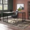City Park 60W Industrial L Shaped Desk By Kathy Ireland Home - Dark Gray Hickory -Kathy Ireland 3f3154ac fadd 44d3 8f50 56dec894fd4d