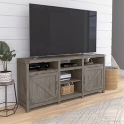 Cottage Grove 65W Farmhouse TV Stand For 75 Inch TV By Bush Furniture - Reclaimed Pine -Kathy Ireland 42e8ba69 fbd8 4fa9 beb1 18018c5c5150