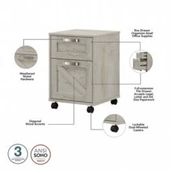Cottage Grove 2 Drawer Mobile File Cabinet By Bush Furniture - Restored Gray -Kathy Ireland 4a6fb01a d864 44ca 9f10 728bc56d6096