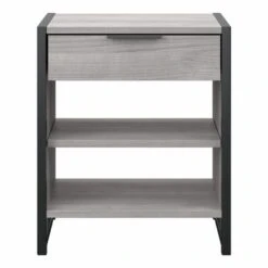 Atria Small Nightstand With Drawer And Shelves By Bush Furniture - Charcoal Gray 37 Atria Small Nightstand With Drawer And Shelves By Bush Furniture - Charcoal Gray -Kathy Ireland 4f0cb5ac 7013 4919 a9cf a99c65455720