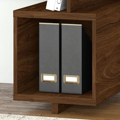 Madison Avenue 60W Writing Desk With Storage From Kathy Ireland Home - Walnut 19 Madison Avenue 60W Writing Desk With Storage From Kathy Ireland Home - Walnut - Image 17