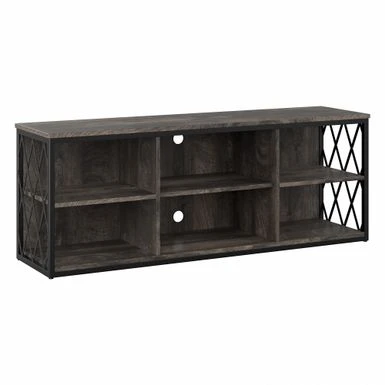 City Park Industrial TV Stand For 70 Inch TV By Kathy Ireland Home - Dark Gray Hickory 16 City Park Industrial TV Stand For 70 Inch TV By Kathy Ireland Home - Dark Gray Hickory - Image 14