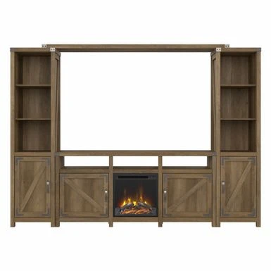 Cottage Grove Electric Fireplace Entertainment Stand By Bush Furniture - Restored Gray 16 Cottage Grove Electric Fireplace Entertainment Stand By Bush Furniture - Restored Gray - Image 14