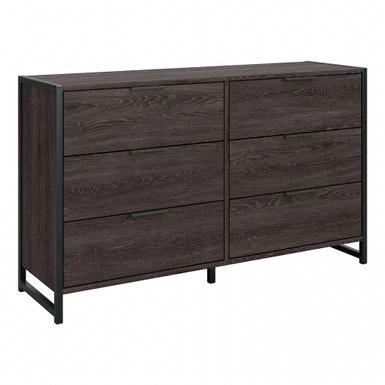 Atria 6 Drawer Dresser By Bush Furniture - Charcoal Gray 4 Atria 6 Drawer Dresser By Bush Furniture - Charcoal Gray - Image 2