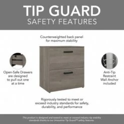 City Park 2 Drawer Lateral File Cabinet By Kathy Ireland Home - Driftwood Gray -Kathy Ireland 66cfbed3 a0a8 4512 8245 e4f169369e69