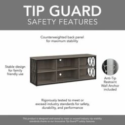 City Park Industrial TV Stand For 70 Inch TV By Kathy Ireland Home - Driftwood Gray -Kathy Ireland 6b28a0df 1e97 4807 a40f 087d2581ca86