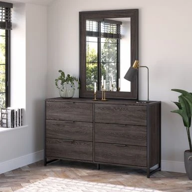 Atria Bedroom Mirror By Bush Furniture - Platinum Gray 6 Atria Bedroom Mirror By Bush Furniture - Platinum Gray - Image 4