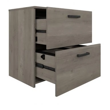 City Park 2 Drawer Lateral File Cabinet By Kathy Ireland Home - Dark Gray Hickory 13 City Park 2 Drawer Lateral File Cabinet By Kathy Ireland Home - Dark Gray Hickory - Image 11