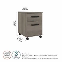 City Park 2 Drawer Mobile File Cabinet By Kathy Ireland Home - Driftwood Gray -Kathy Ireland 72c5fb6c d42c 4d4a 9b9e 109ed9fd95bf
