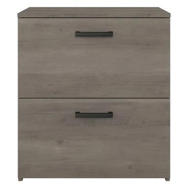 City Park 2 Drawer Lateral File Cabinet By Kathy Ireland Home - Dark Gray Hickory 7 City Park 2 Drawer Lateral File Cabinet By Kathy Ireland Home - Dark Gray Hickory - Image 5