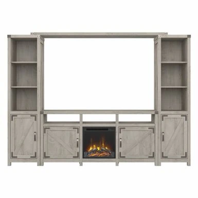 Cottage Grove Electric Fireplace Entertainment Stand By Bush Furniture - Restored Gray 5 Cottage Grove Electric Fireplace Entertainment Stand By Bush Furniture - Restored Gray - Image 3