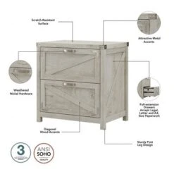 Cottage Grove 2 Drawer Lateral File Cabinet By Bush Furniture - Reclaimed Pine -Kathy Ireland 8415da4e 7ec2 4b2a a5c9 7e408c740c8a