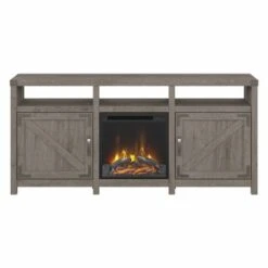 Cottage Grove 65W Electric Fireplace TV Stand By Bush Furniture - Restored Gray -Kathy Ireland 8f579be8 e58f 4a62 8739 b8f40782769a