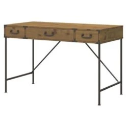 Ironworks 48W Writing Desk From Kathy Ireland Home By Bush Furniture - Vintage Golden Pine -Kathy Ireland 918db3d4 2e14 4056 9503 3d38a2d3bfab