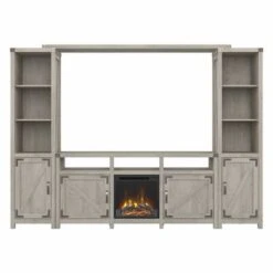 Cottage Grove Electric Fireplace Entertainment Stand By Bush Furniture - Reclaimed Pine -Kathy Ireland 919482ce 1a4a 4aae 8d05 752b8d0cf084
