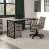 City Park 60W Writing Desk With Drawers By Kathy Ireland Home - Driftwood Gray -Kathy Ireland 93818912 5900 4d3a 96a0 b2679dee39b1