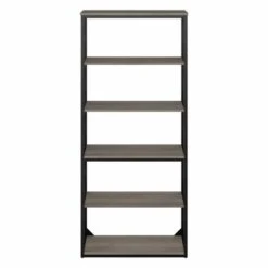 City Park Industrial 5 Shelf Bookcase By Kathy Ireland Home - Dark Gray Hickory -Kathy Ireland 940b7e3b 57e6 4a73 b4cb c81a7a2cfec4