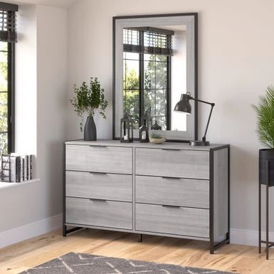 Atria Bedroom Mirror By Bush Furniture - Modern Hickory 13 Atria Bedroom Mirror By Bush Furniture - Modern Hickory - Image 12