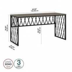 City Park 60W Industrial Writing Desk By Kathy Ireland Home - Dark Gray Hickory 35 City Park 60W Industrial Writing Desk By Kathy Ireland Home - Dark Gray Hickory -Kathy Ireland 9fb65536 857a 4361 b3ef ee49dec6f800
