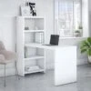Office By Kathy Ireland® Echo 56W Bookcase Desk, Pure White/Pure White (KI60107-03)