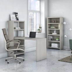 Office By Kathy Ireland® Echo 56W Bookcase Desk, Gray Sand (KI60207-03) 12 Office By Kathy Ireland® Echo 56W Bookcase Desk, Gray Sand (KI60207-03) -Kathy Ireland B50B45B1 B6F5 458A AC090F60F1CB2D13 s7