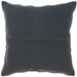 Kathy Ireland Pillow Beaded Chevron 16" X 16" Blue/Grey Indoor Throw Pillow