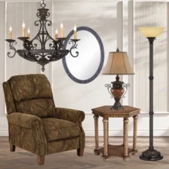 Kathy Ireland Dark Bronze Chandelier Lighting 32 1/2" Wide Industrial 6-Light Fixture For Dining Room House Foyer Kitchen Entryway -Kathy Ireland GUEST 2553de03 03fa 4234 bcad 9c243d38e86f