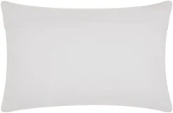 Mina Victory Beaded White Throw Pillow Cover Only - 12" X 18"