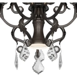 Kathy Ireland French Bronze Chandelier 31" Wide Rustic Crystal Amber Bell Glass 5-Light Fixture For Dining Room House Home Kitchen -Kathy Ireland GUEST 58b3a46b 327e 4626 841e 5aadaa6fefec