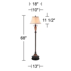 Kathy Ireland Sonnett Vintage Rustic Floor Lamp With Black Riser 68" Tall Bronze Metal Faux Marble Ivory Linen Bell Shade For Living Room Bedroom Home 9 Kathy Ireland Sonnett Vintage Rustic Floor Lamp With Black Riser 68" Tall Bronze Metal Faux Marble Ivory Linen Bell Shade For Living Room Bedroom Home -Kathy Ireland GUEST 7f675379 86ee 4c6e 9896 e5a27060f7d2