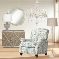 Kathy Ireland Chateau De Conde Antique Rubbed White Pendant Chandelier 26" Wide French Crystal 5-Light Fixture For Dining Room House Kitchen Island -Kathy Ireland GUEST 95b51efb 58ed 4141 ba62 1a3b3fb2f9ff