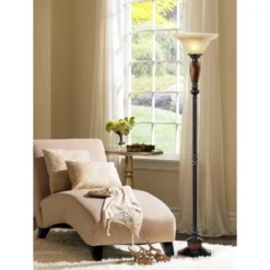 Kathy Ireland Sonnett Vintage Rustic Torchiere Floor Lamp 72" Tall Bronze Faux Marble Alabaster Glass Shade For Living Room Bedroom Office House Home 15 Kathy Ireland Sonnett Vintage Rustic Torchiere Floor Lamp 72" Tall Bronze Faux Marble Alabaster Glass Shade For Living Room Bedroom Office House Home -Kathy Ireland GUEST ca8ec87a f0eb 40ec befd 069cfd8b0114